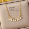 [Titanium Steel] Necklace Women's Copper Micro-inlaid Electroplating Advanced Sense Delicate Clavicle Chain Jewelry