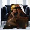 Off Campus Hannah and Garrett  Knitted Blankets Fleece  Lightweight Throw Blanket for Home Couch Bed Rug