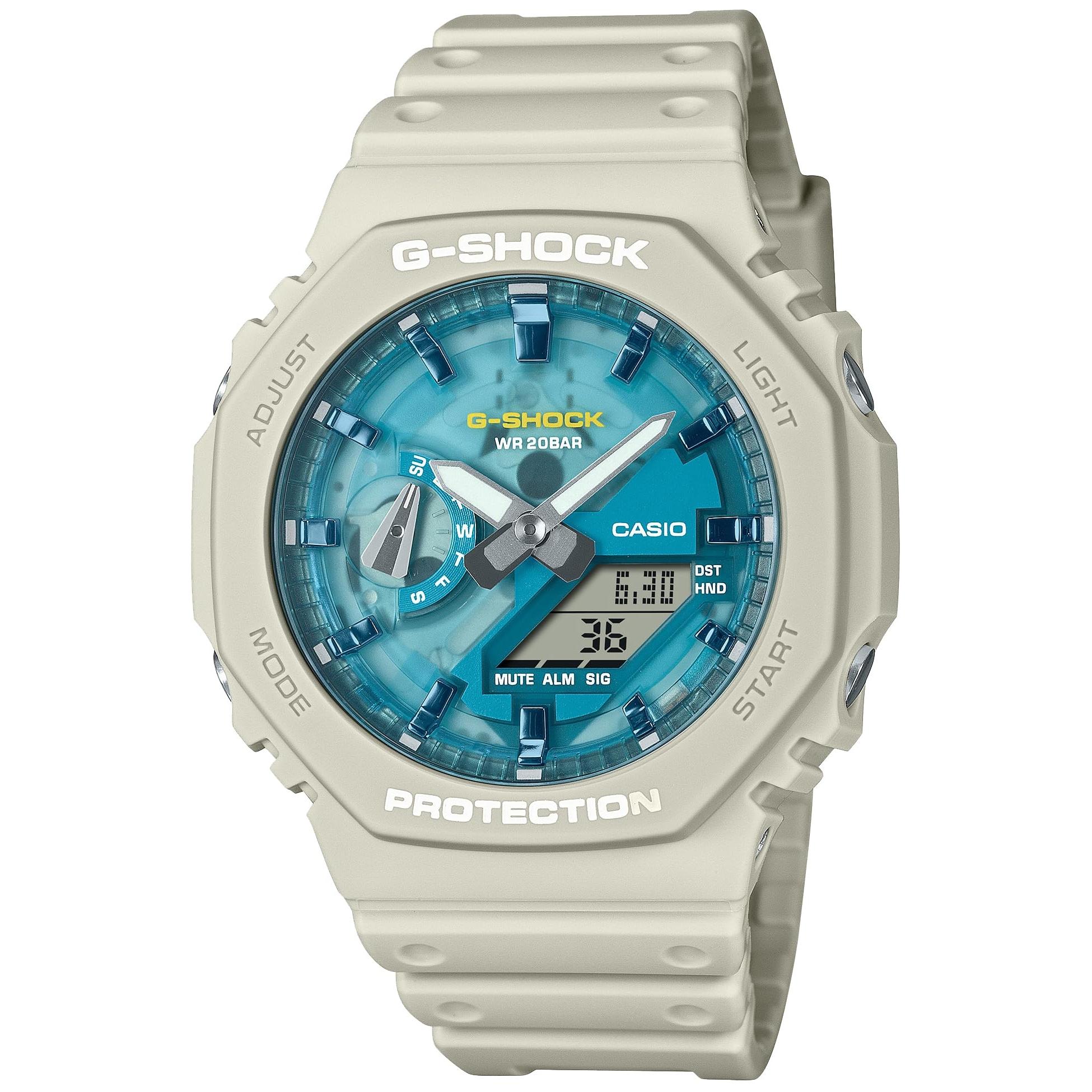 

[Casio] Men s G-Shock Watch GA-2100AS-5AJF Oasis Series Beige Eco-Friendly Materials - Japan Model