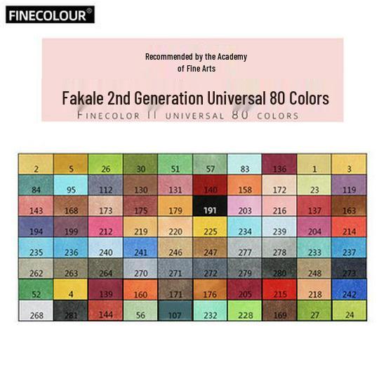 Fakale 2nd Gen Finecolour Anime Markers Set, 160 Oil-Based Professional Student Colors