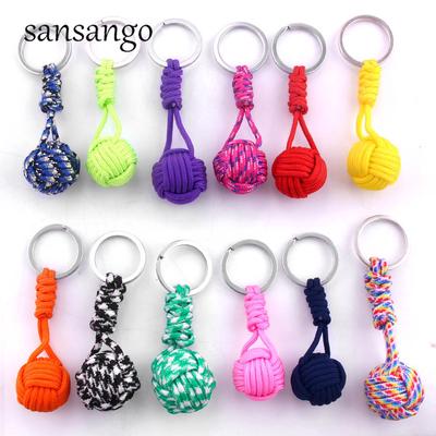 Neue gewebte Paracord Lanyard Schlüsselanhänger Outdoor Survival Taktische Militärische Fallschirmseil Schnur Ball Anhänger Schlüsselanhänger Schlüsselanhänger
