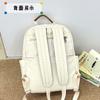 Schoolbag Korean new solid color simple backpack female niche light leisure high sense commuting versatile large capacity backpack