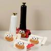 Cartoon Toothpaste Dispenser with Suction Base Wall-Mounted Roller Squeezer for Toothpaste Face Wash No-Waste Funny Bathroom Organizer for Kids Adults