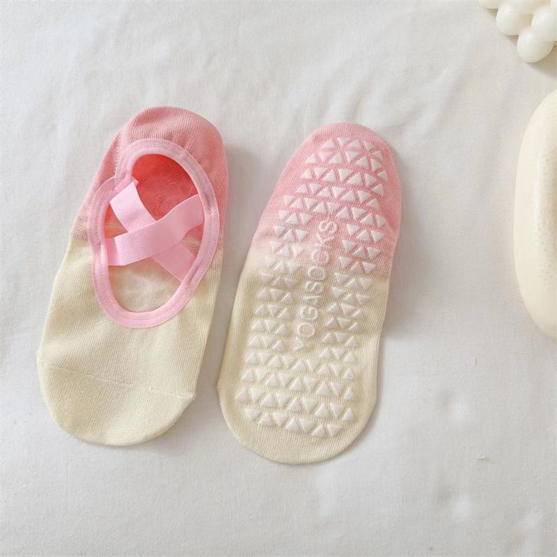 Yoga Socks Women Gradient Silicone Non-slip Pilates Grip No-show Yoga Socks Barre Dance Fitness Training Sport Socks