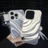 IMD double-layer colorful wave laser Apple 15pro mobile phone case iPhone17 protective case silver trend explosion