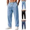 Men's Casual Loose Fit Straight Wide Leg Denim Jeans, Versatile Everyday Pants