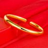 Bronze Gold -Plated 6mm Opening Light Surface Tube Bracelet