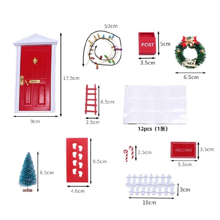 Mini Christmas Tree Ladder Carpet Decorations Miniature Dollhouse Accessories
