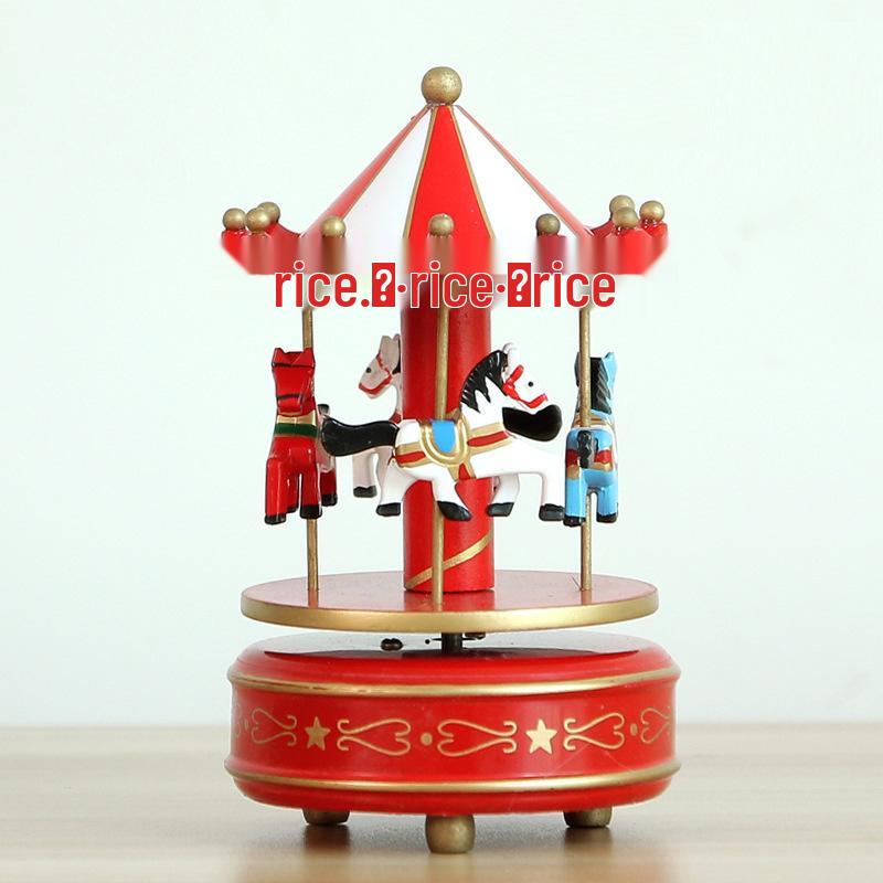 Sky City Carousel Music Box: Romantic European-Style Birthday Gift with Spire Clockwork