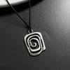 2023 Creative Swirl Pendant Necklace for Women Men Retro Simple Punk Metal Pendant Clavicle Chain Necklace Jewelry Accessory