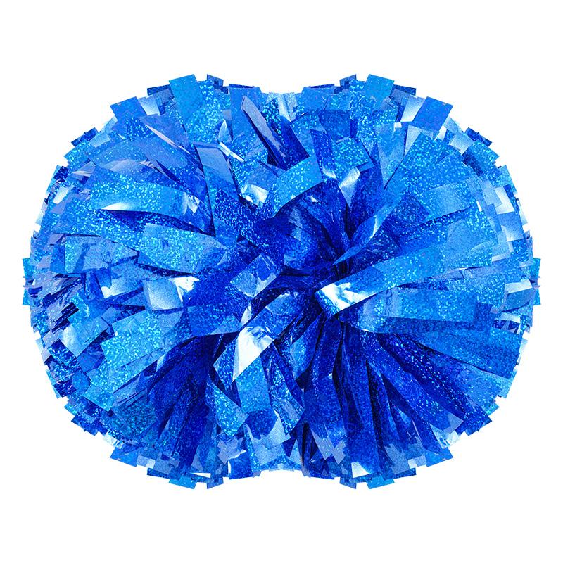 Colorful Laser Cheerleading Pom Poms with Baton Handle for Team Spirit Sports Dance Cheering Kids Adults
