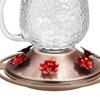 Hummingbird Feeder 16 Oz Hanging Bird Feeder with Ant Moat 6 Bee-Proof Feeding Ports 360-Degree Perch Outdoor Hummingbird Feeder for Garden Backyard