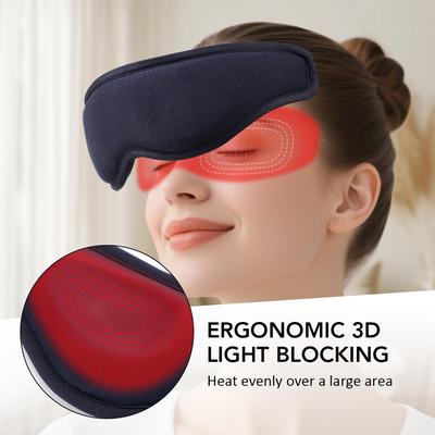 3D Elektrische Augenmaske 5 Geschwindigkeiten 3-stufig beheizter Vibrator Augenmassagegerät Lindert Augenringe Maske Schlafbrille Digitale Augenbinde