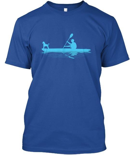 Kayaking with Dogs Poodle T-Shirt Size S to 5XL