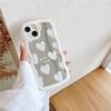 Wavy Frame Heart-Shaped Mirror Phone Case For iPhone 16 15 14 13 12 11 Plus Pro Max X XR Girls Fashion Phone Case With Bracelet