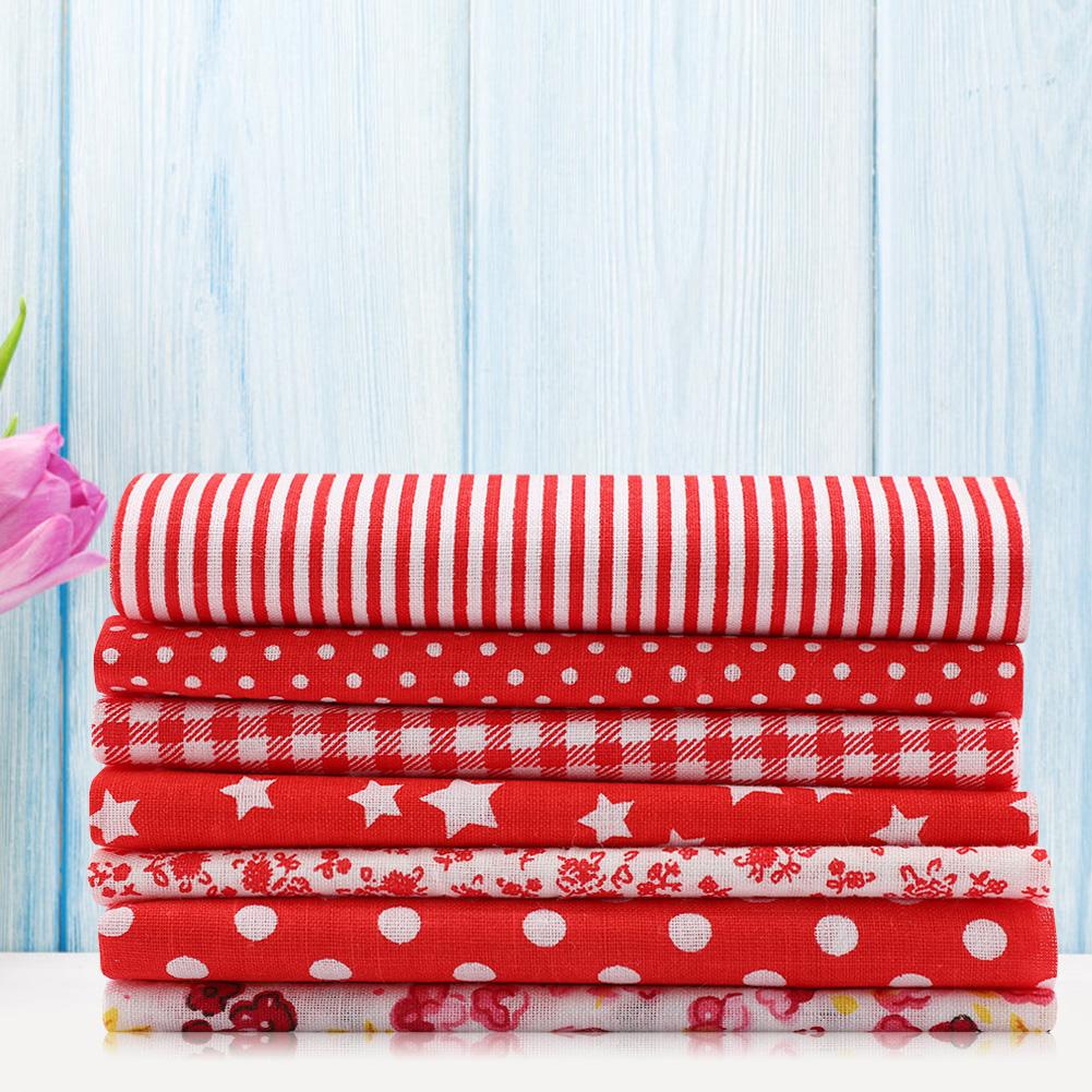 7pcs 50*50cm Cotton Fabric DIY Assorted Squares PreCut Bedding Kit Quarters Bundle
