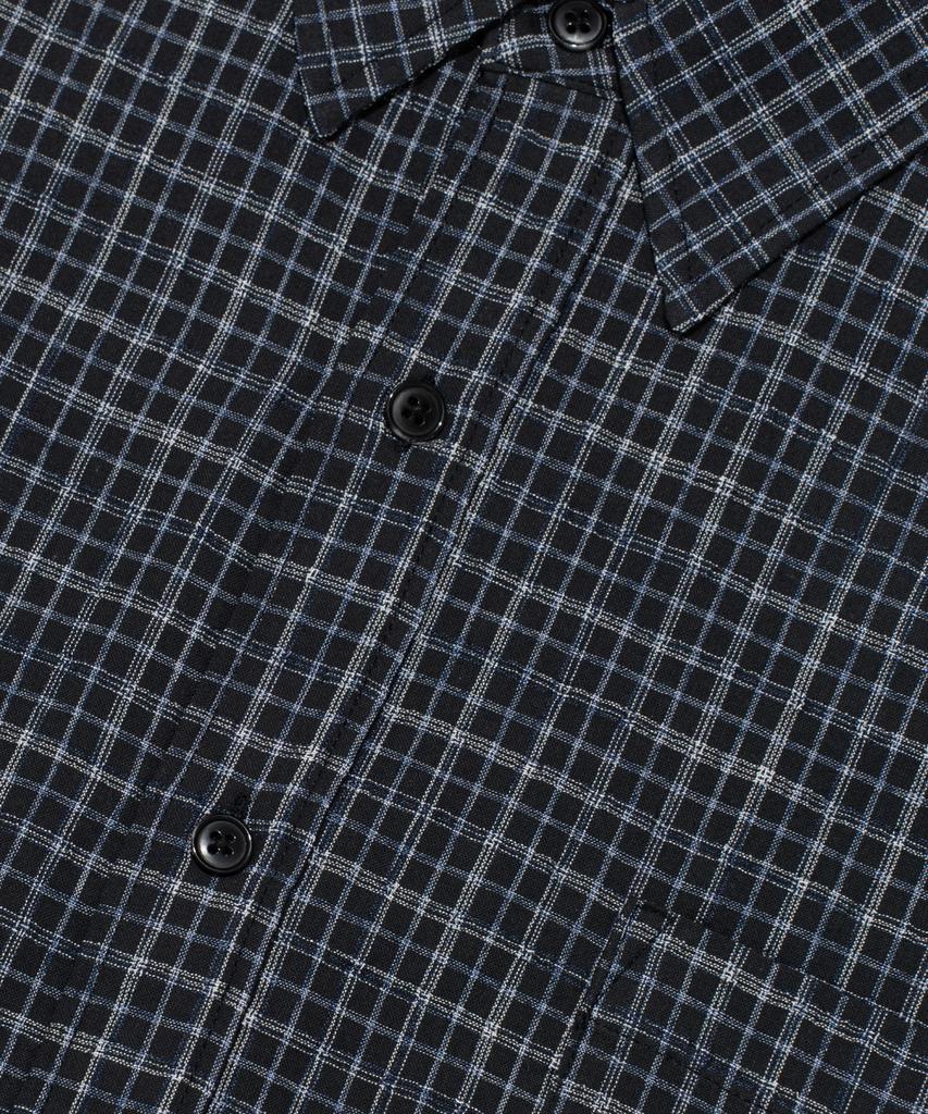 CARGOBROS Classic Mini Check Short Sleeve Shirt (Black)
