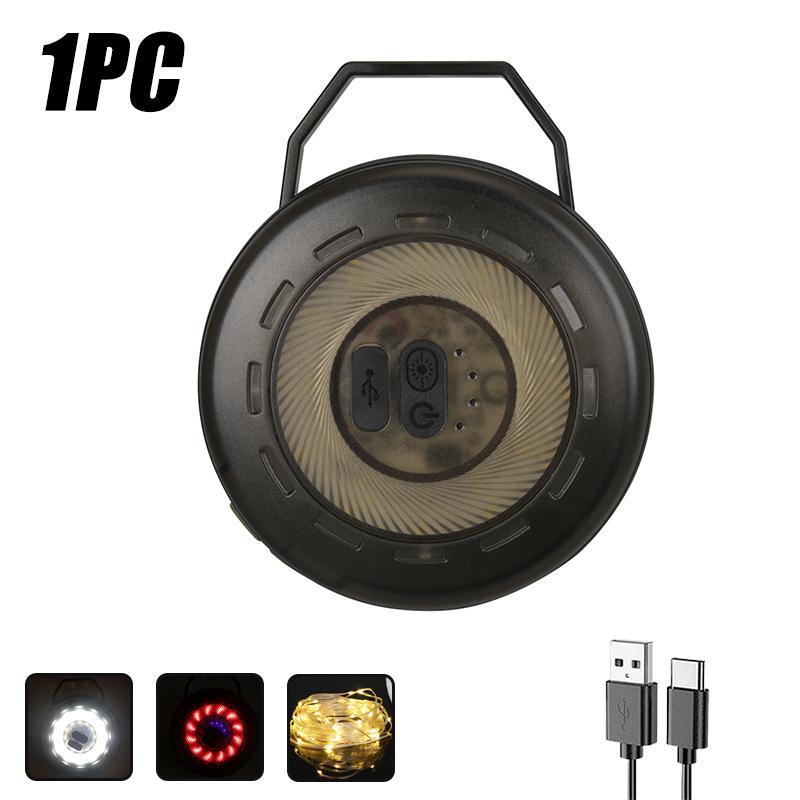 New Outdoor Camping Light Atmosphere LED Rechargeable Tent Camping String Light Handheld Garden Tent Decorative String Light 6 Modes Light