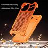 Metal Aluminum Frameles Case For iPhone 17 16 15 Pro Max Air Special-shaped honeycomb coal mesh backplate heat dissipation