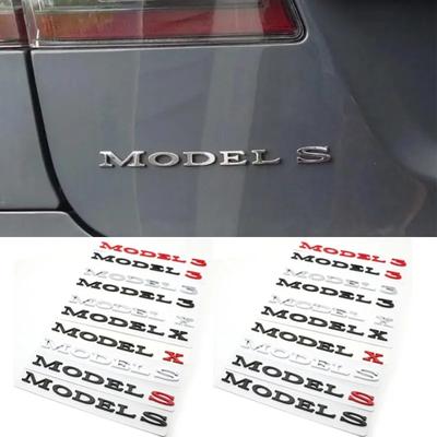 ABS Auto Heckaufkleber Buchstaben Emblem Kofferraum Heckzeichen Styling für MODEL 3 MODEL S MODEL X Außenzubehör