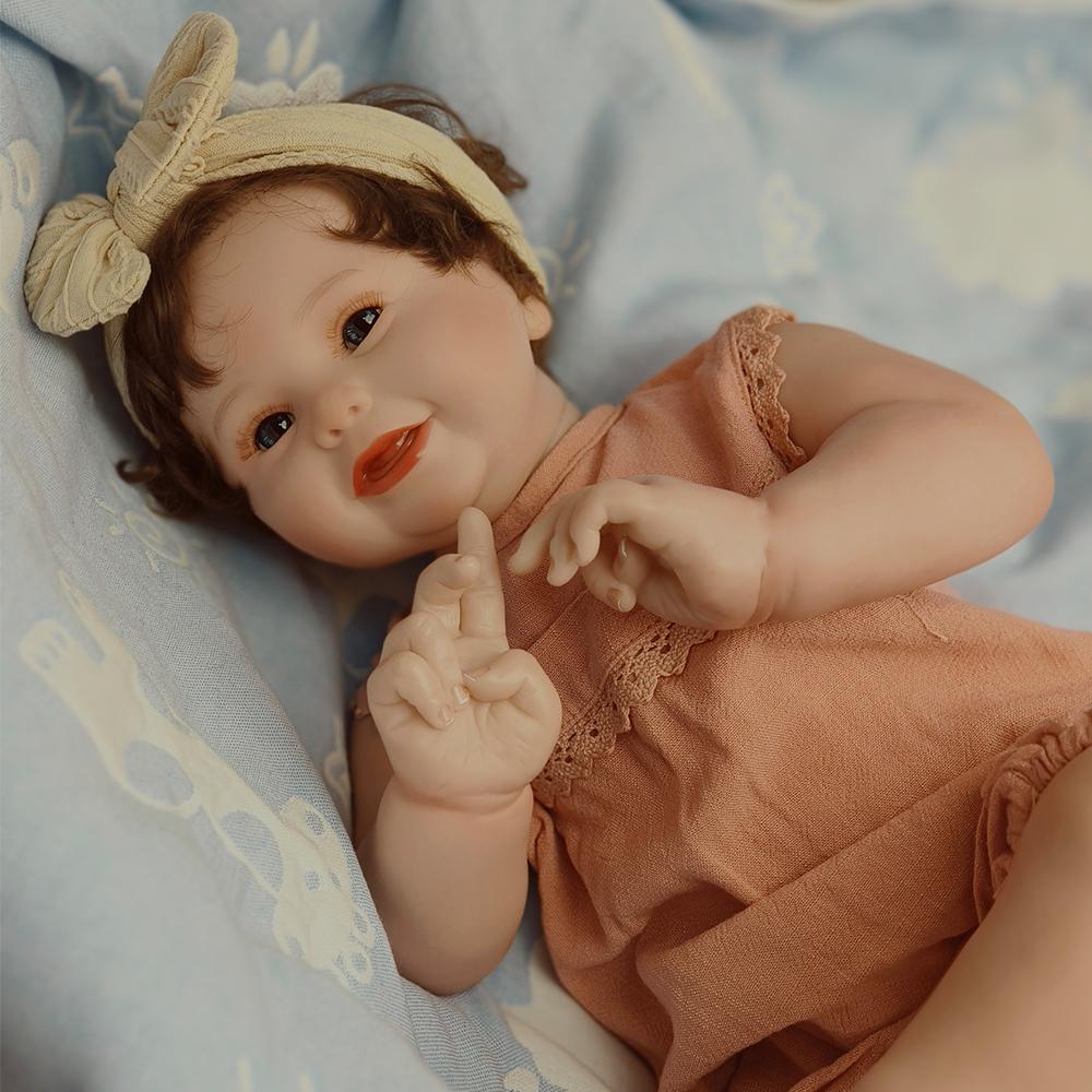 Kodi 60cm Already Finished Collectible Art Princess Doll Huge Baby Soft Silicone Reborn Toddler Dolls Toy