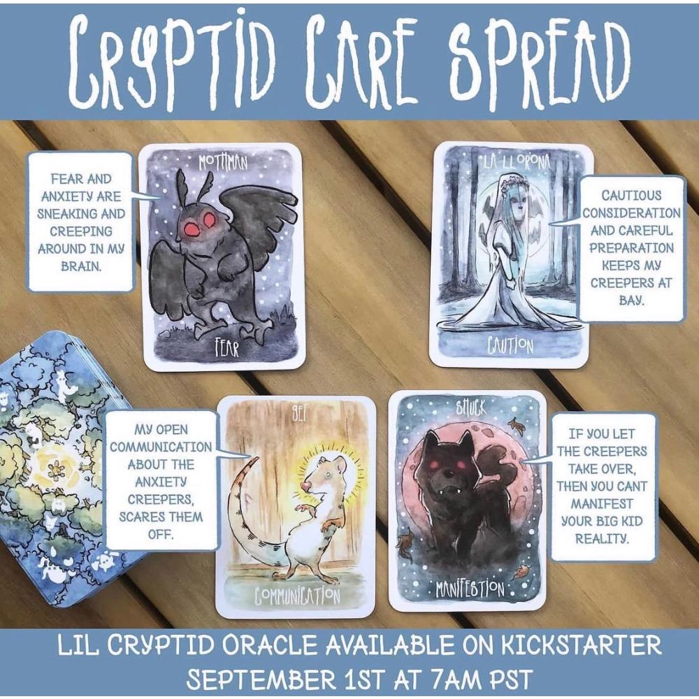 9*6cm  LiL Cryptid Oracle Card Game 39pcs Oracle Cards