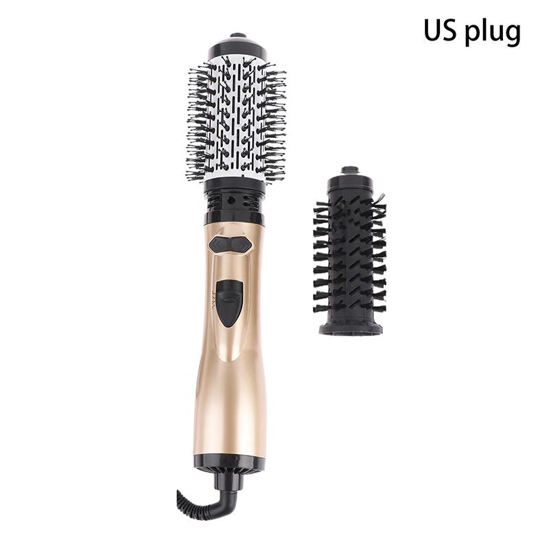 Haartrocknerbürste 2 in 1 Luft-Drehbürste Locken Glätten Styling Automatisch drehend Ionische Rundföhnbürste Volumengeber