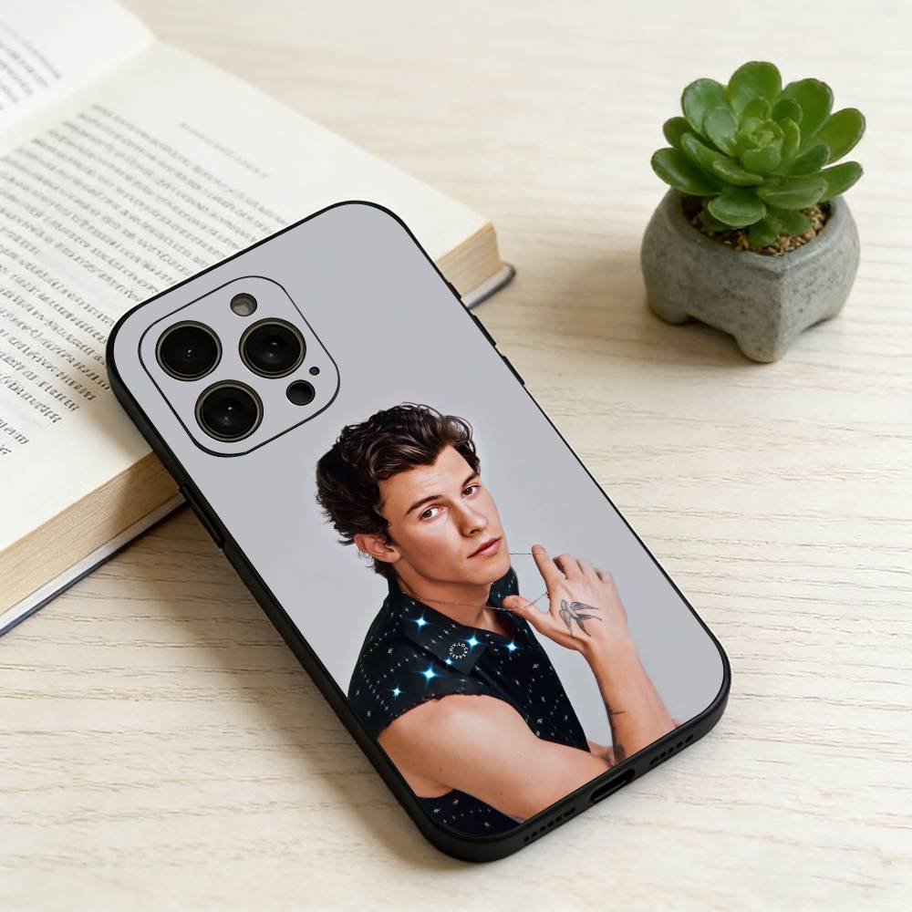 S-Shawn M-Mendes Phone Case For iPhone 17, 16,15,14,13,12,11 Plus,Pro Max, Others Soft Black Cover