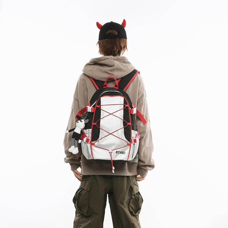 School bag large capacity male tide cool couple casual Korean version ins junior high school computer back