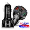 4 Ports Fast Charge Cigarette Lighter USB Charger PD20W+Type-C+2USB(QC3.0+3.1A) Car Phone Charger for Mobile And Other Devices