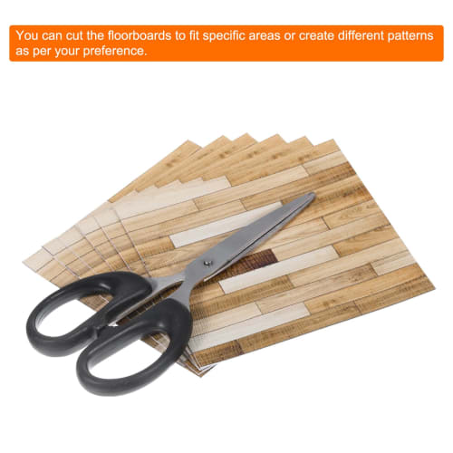 uxcell Dollhouse Flooring, 4 x 4" Brown Rectangles, Dollhouse Wallpaper and Flooring, Dollhouse Accessories, Set of 12