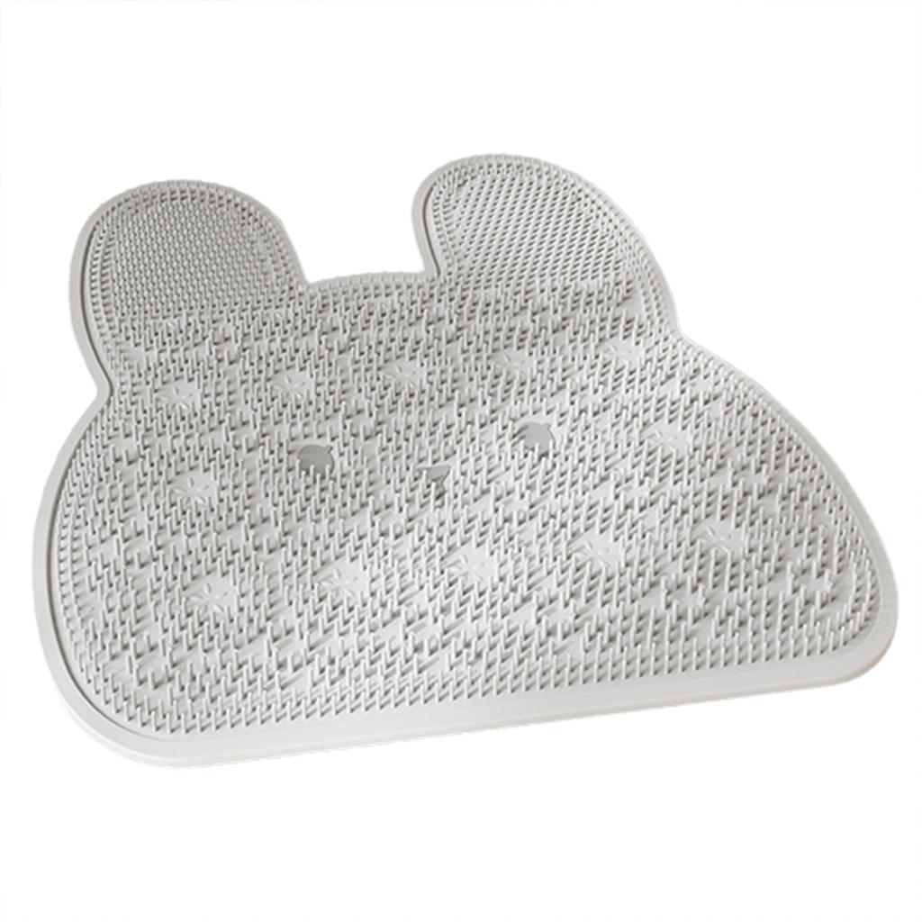 Scrubber Bath Mat With Suction Cup Anti-slip Back Foot Scrubber For Home Travel