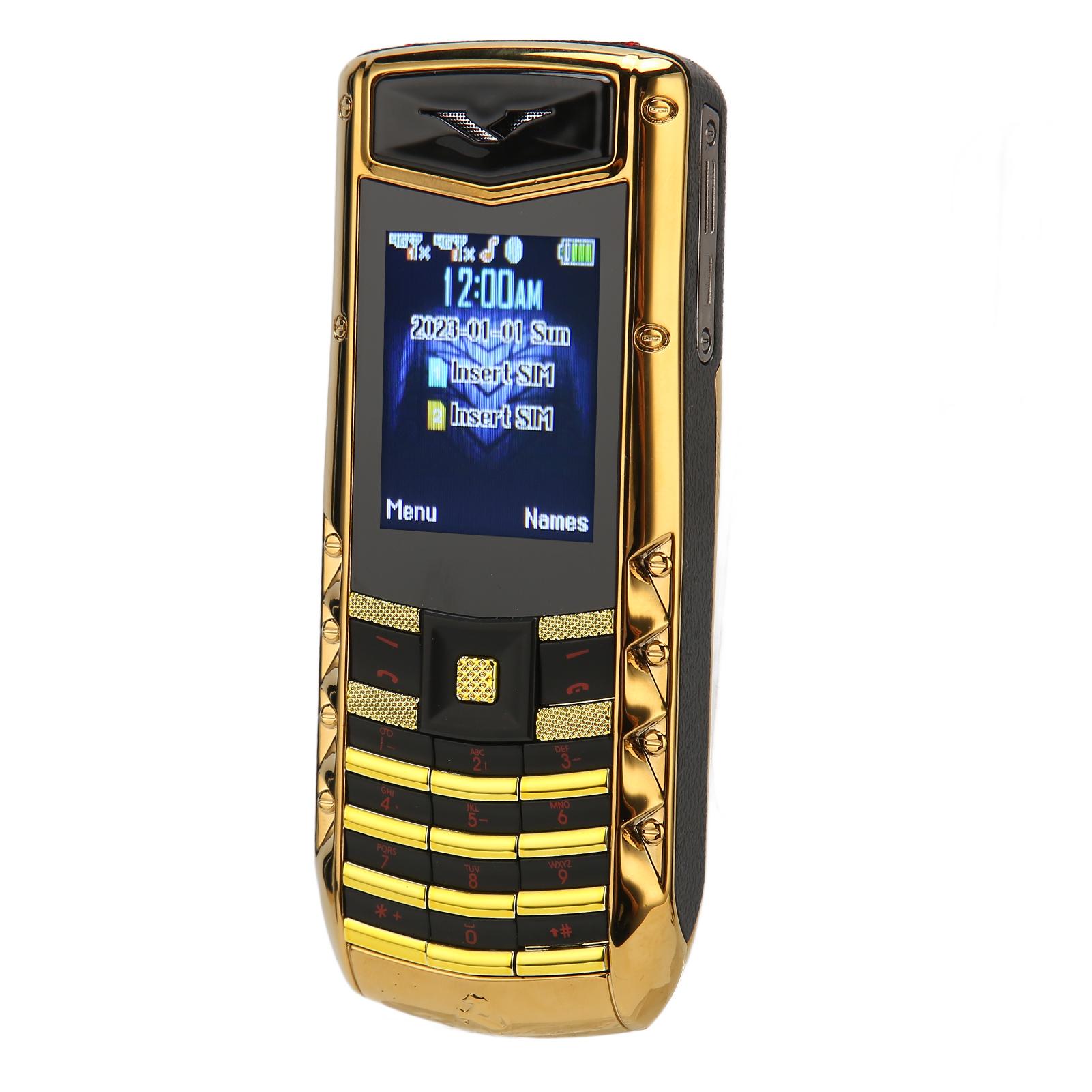 

V5 Pro 2G разблокированный сотовый телефон с большой кнопкой и высокой громкостью для пожилых людей, аккумулятор 1600 мАч, двойной EU Plug золотой