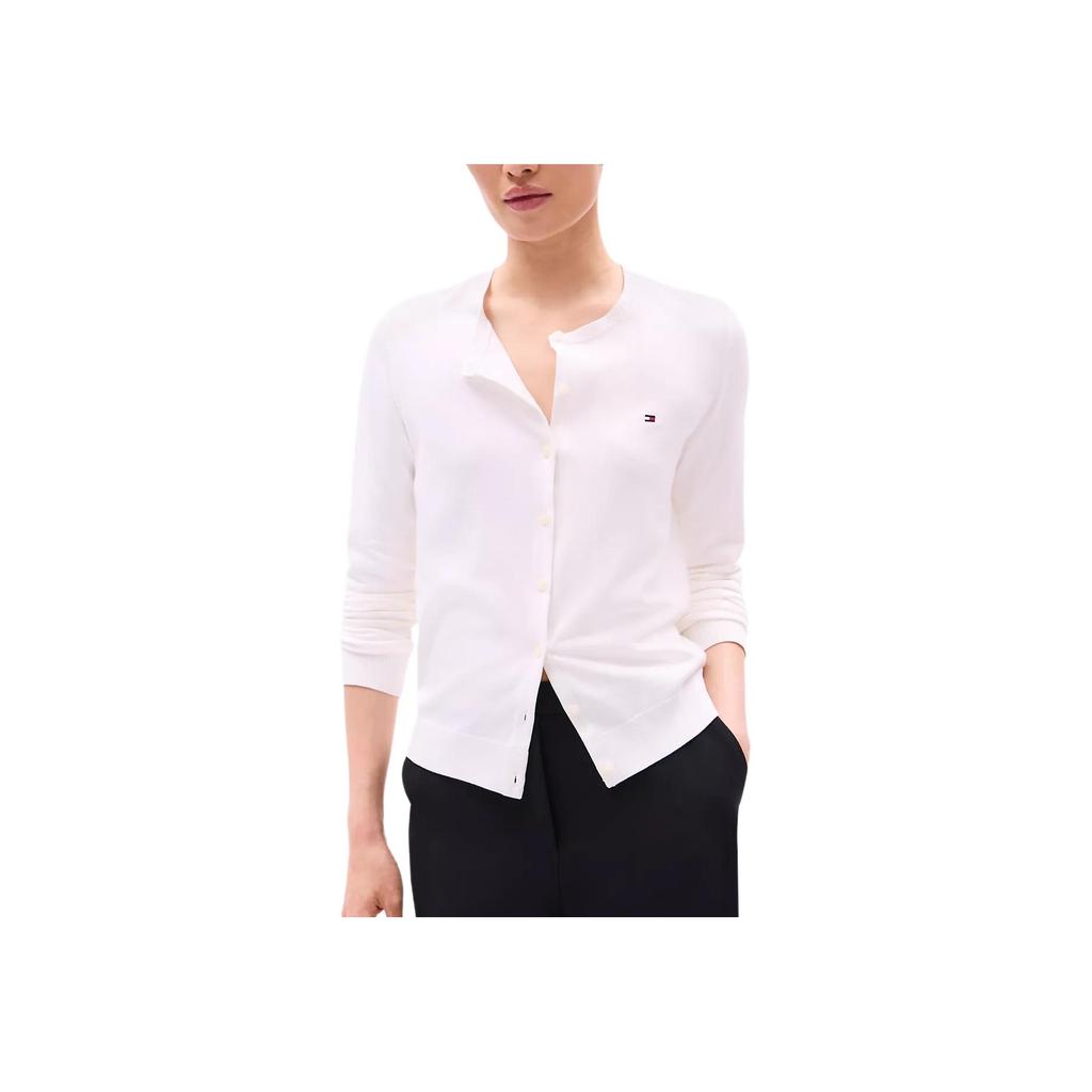Tommy Hilfiger Round Neck Solid Color Comfortable Simple Casual Long Sleeve Sweater Women Sweater XW04176-YBL