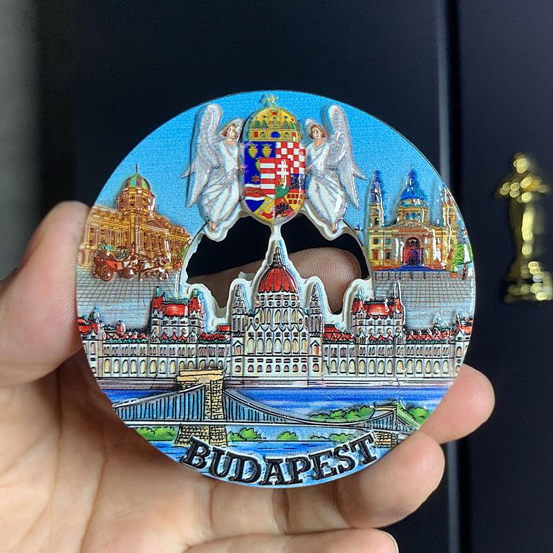 3D City Travel Souvenir Magnets: European and Global Regions