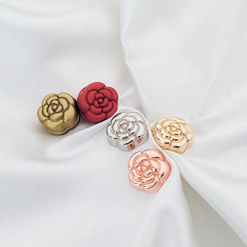 Muslim Hijab Camellia Magnetic Brooch: Anti-Exposure, Fixes Securely
