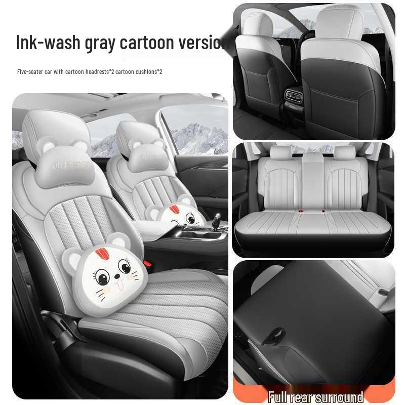 Perforated Leather Car Seat Covers for Geely Emgrand 5th Gen, All-Season, Vehicle-Specific, Full Coverage Seat Covers