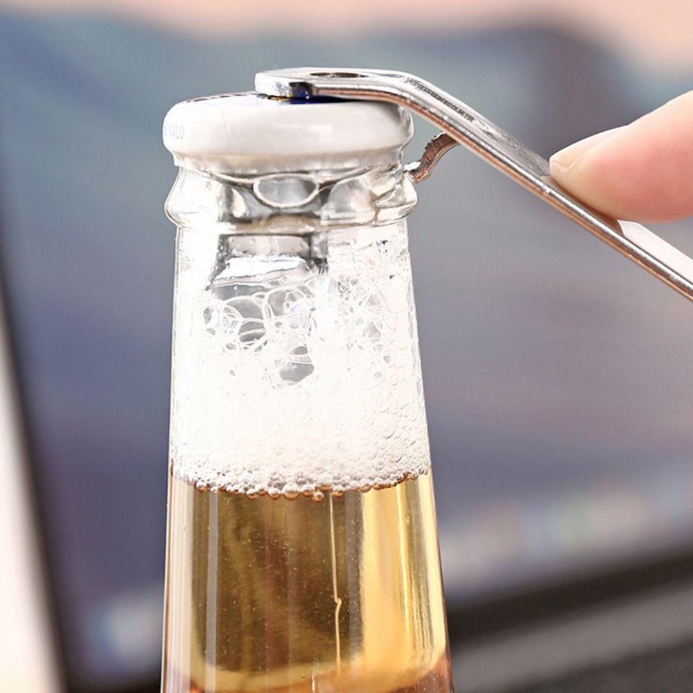 Kitchen Accessories Stainless Steel Can Opener Manual Hard Can Piercer 2 in 1 Labor-saving Jar Opener Camping