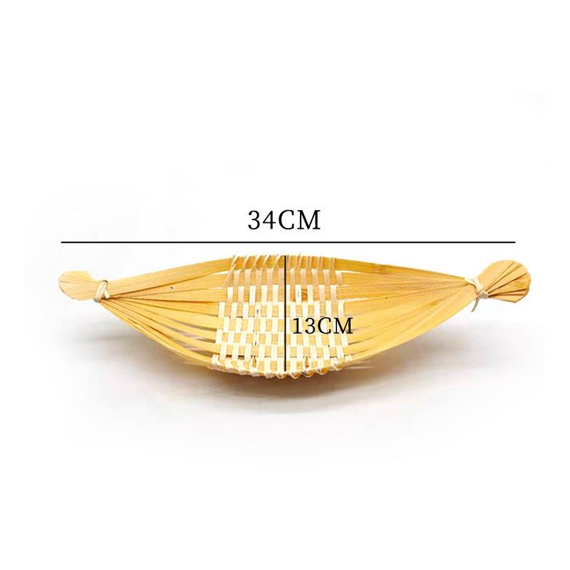 Eco Bamboo Platter Boat Shaped Serving Bowl for Sashimi and Snack Service in Style