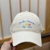 Spring And Summer Cartoon Flower Embroidery Cap Sunscreen Sunshade Soft Top Cute Face Small Baseball Cap Female