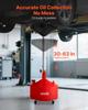 30L Waste Oil Drain Tank, Industrial Fluid Drain Tank with Adjustable Funnel Height, Portable Oil Drainer with Wheels, Fluid Fuel Transfer Drainage