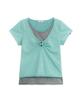 HUG YOUR SKIN Layered Henley Neck Top (Mint)