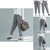 Women's Plus Size Harem Pants With Stylish Stripes And Comfortable Casual Fit