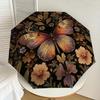 1pc Butterfly Flowers Automatic Folding Umbrella, Heavy Duty 8 Rib Iron Frame,  Suitable for Travel, Daily Use, Birthday, Decor Gift M0104078