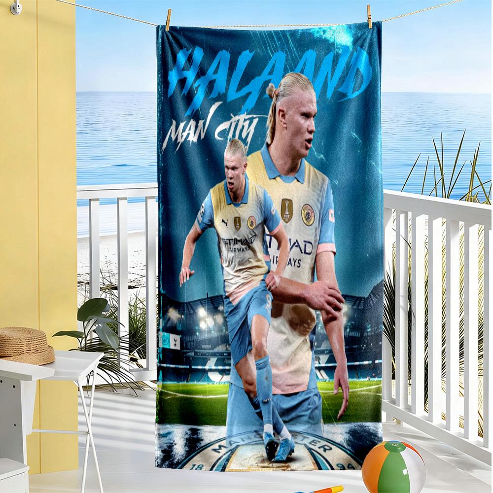 Electric City Footballer Beach Towel Quick-Dry Soft Microfiber Comfortable Lightweight