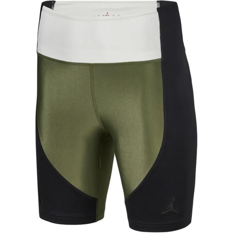 (WMNS) Air Jordan x Aleali May Crossover Tight Colorblock Gym Shorts Green Women s DJ0626-222 L