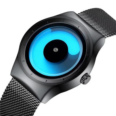 Innovative Men's No-Hands Swirl Quartz Watch – Waterproof, Stylish, and Perfect for Students