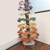 Christmas Seven Chakra Layered Tree M-Seal Silver Wire Tree 2500 Chips Beads Crystal Natural Tree for Reiki Healing and Vastu, Good Luck Gifts