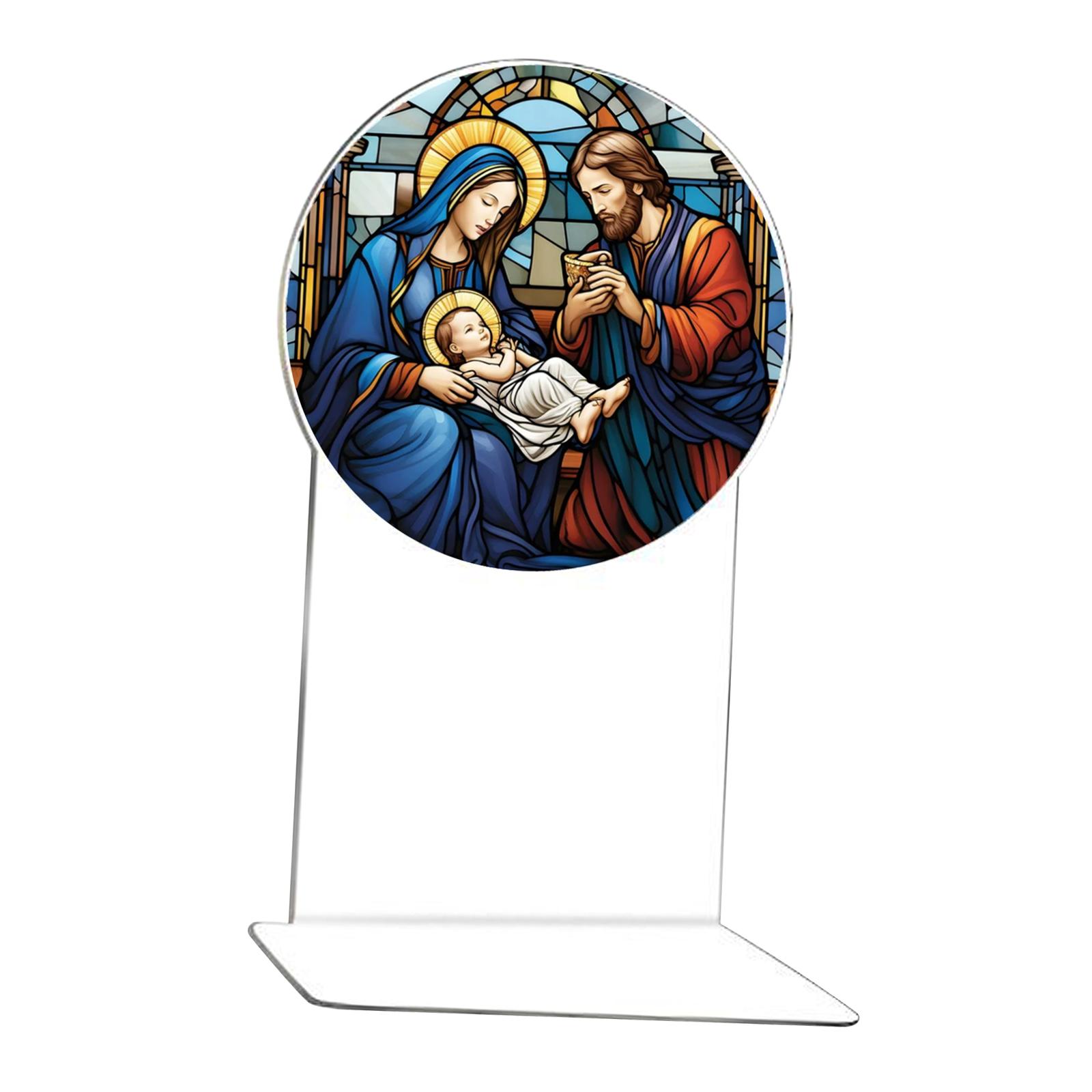 

Acrylic Sign Candle Holder Prayer Catholic Table Centerpiece Jesus Candlestick Holder for Mother s Day Christmas Decoration