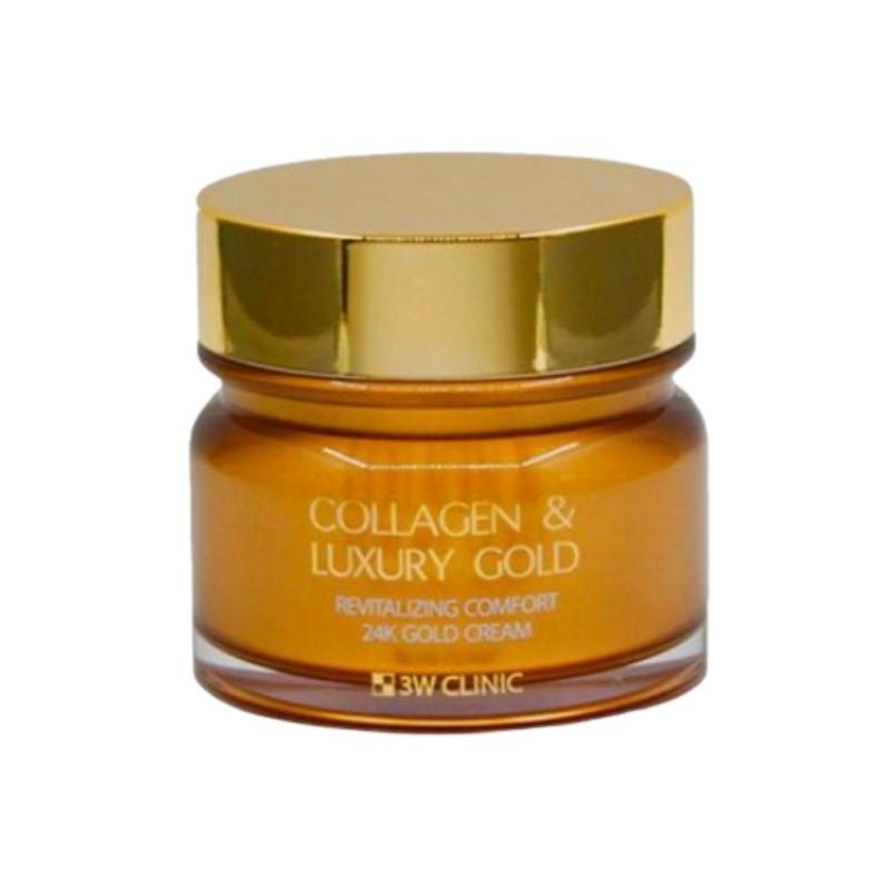 3W CLINIC Anti-Aging Facial Cream with Collagen 100ml – Firming & Moisturizing Daily Anti-Wrinkle Cream